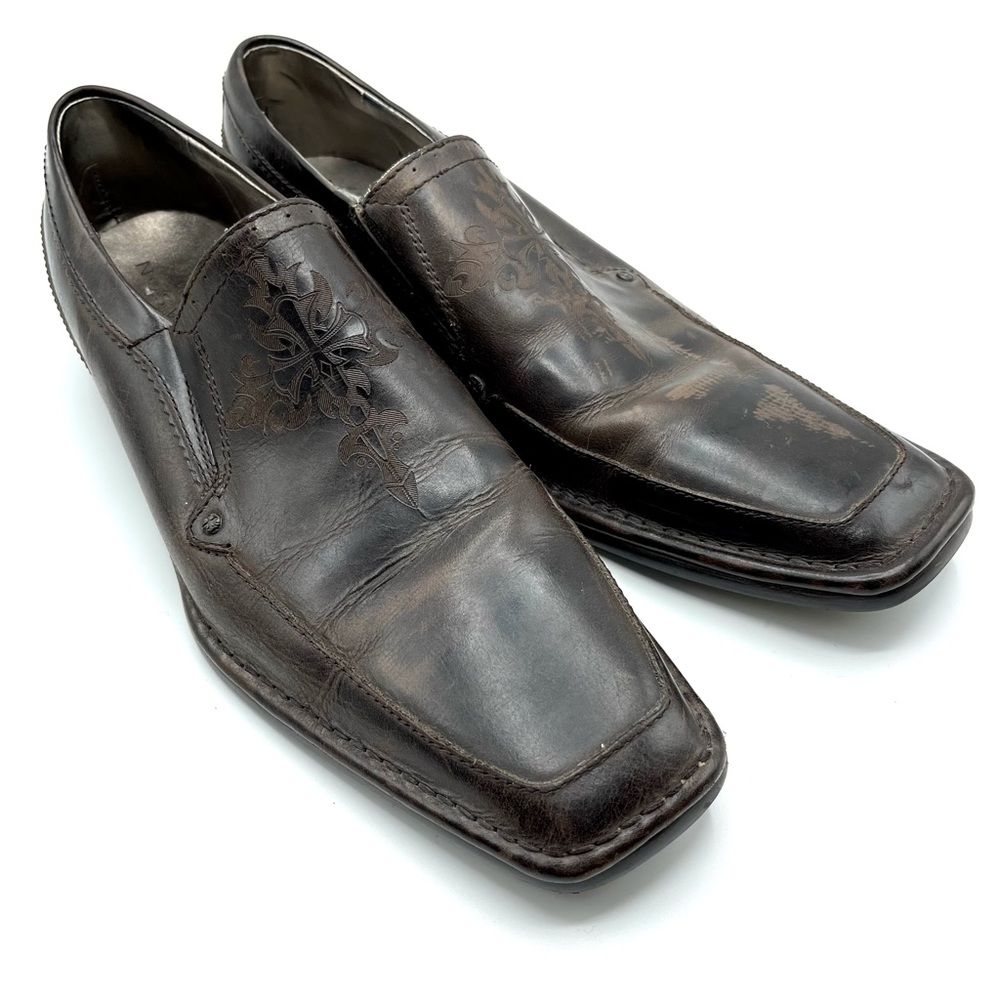 Mark Nason Loafers MARK NASON Loafers Dress Shoes 10 Black Woven Leather